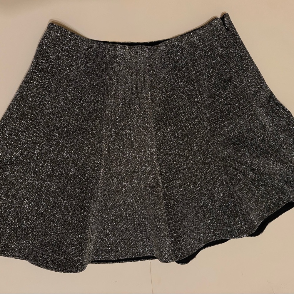 Express silver sparkling Mini Skirt